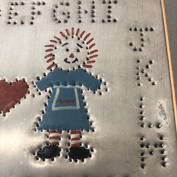 Farm decor child’s room raggedy doll metal picture - Picture 6 of 8